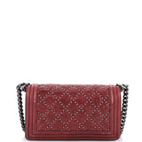 Boy Flap Bag Studded Quilted Distressed Calfskin Old Medium