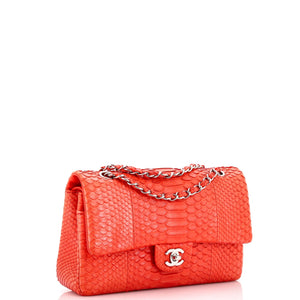 Classic Double Flap Bag Python Medium