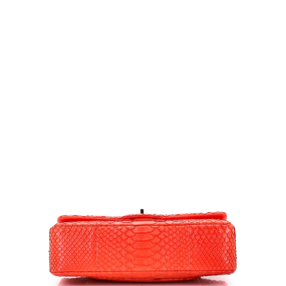 Classic Double Flap Bag Python Medium