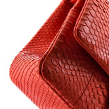 Classic Double Flap Bag Python Medium
