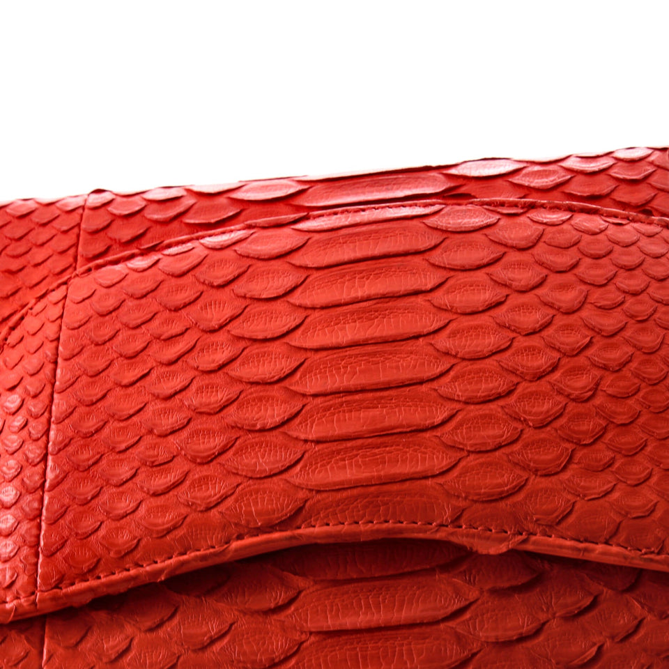 Classic Double Flap Bag Python Medium