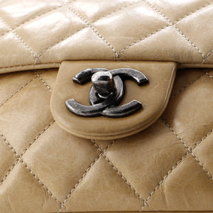 Duo Color Flap Bag Quilted Glazed Calfskin Medium