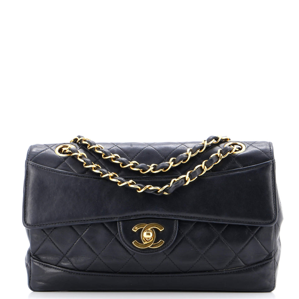 Vintage CC Chain Flap Bag Quilted Lambskin Medium