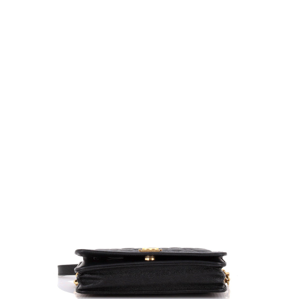 Boy Wallet on Chain Quilted Caviar