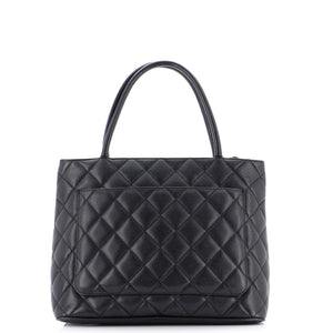 Medallion Tote Quilted Caviar