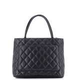 Medallion Tote Quilted Caviar