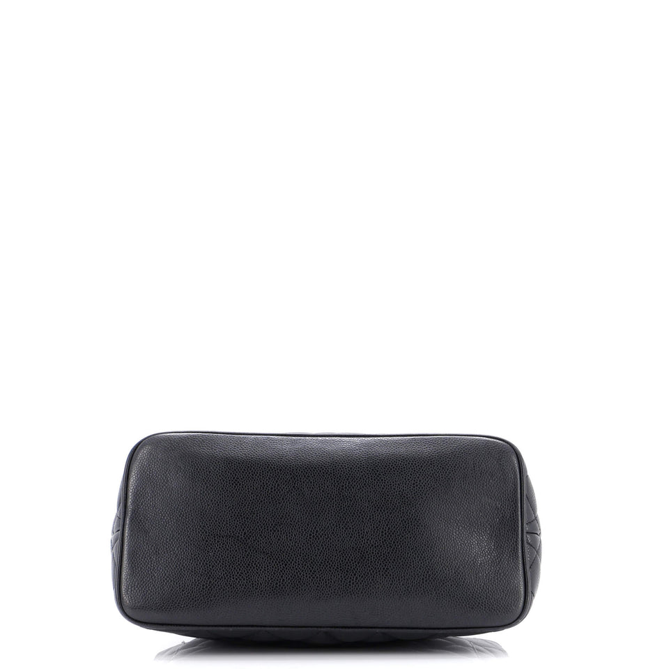 Medallion Tote Quilted Caviar