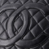 Medallion Tote Quilted Caviar