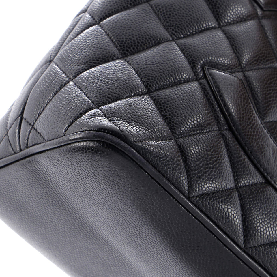 Medallion Tote Quilted Caviar