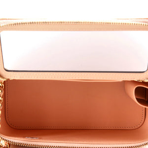 Classic Vanity Case with Chain Quilted Caviar Small