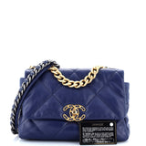 19 Flap Bag Quilted Leather Medium
