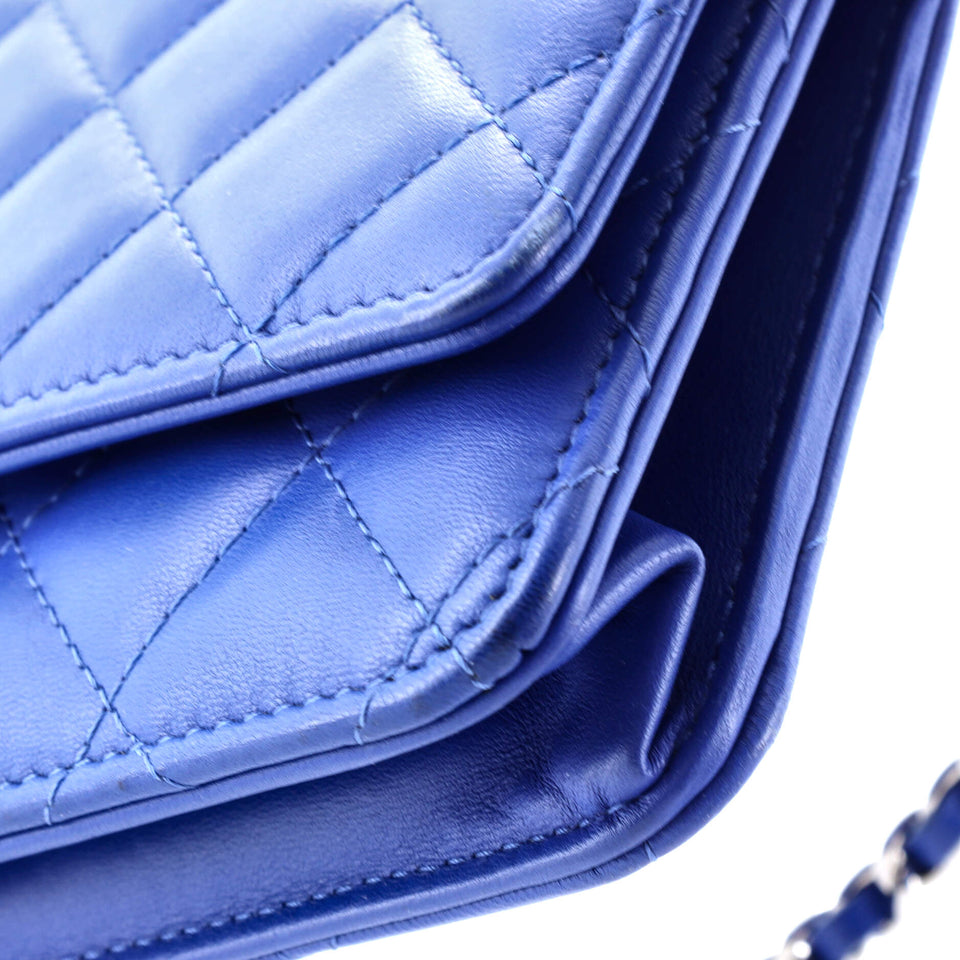 Wallet on Chain Quilted Lambskin