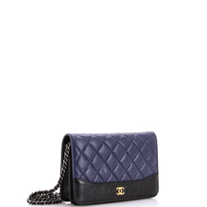 Gabrielle Wallet on Chain Quilted Aged Calfskin