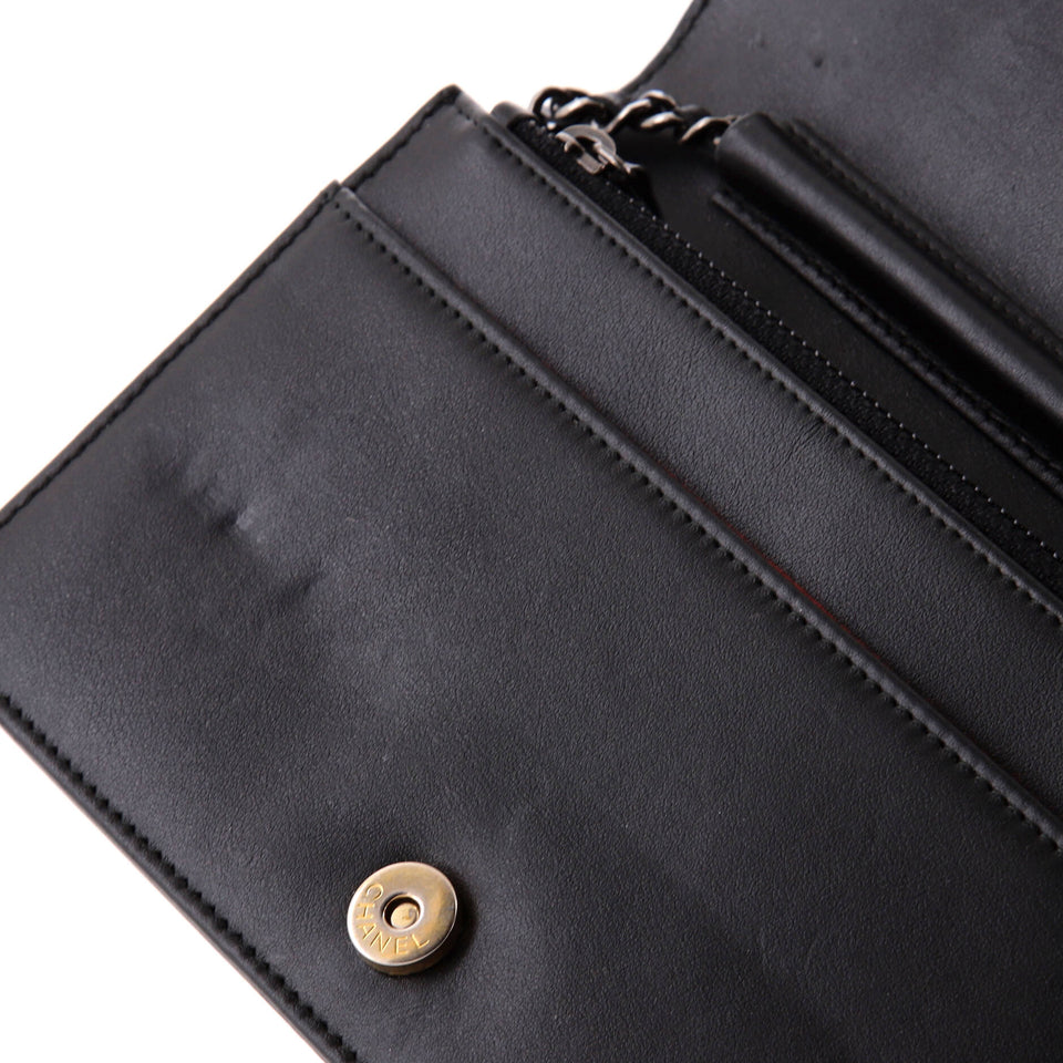Gabrielle Wallet on Chain Quilted Aged Calfskin