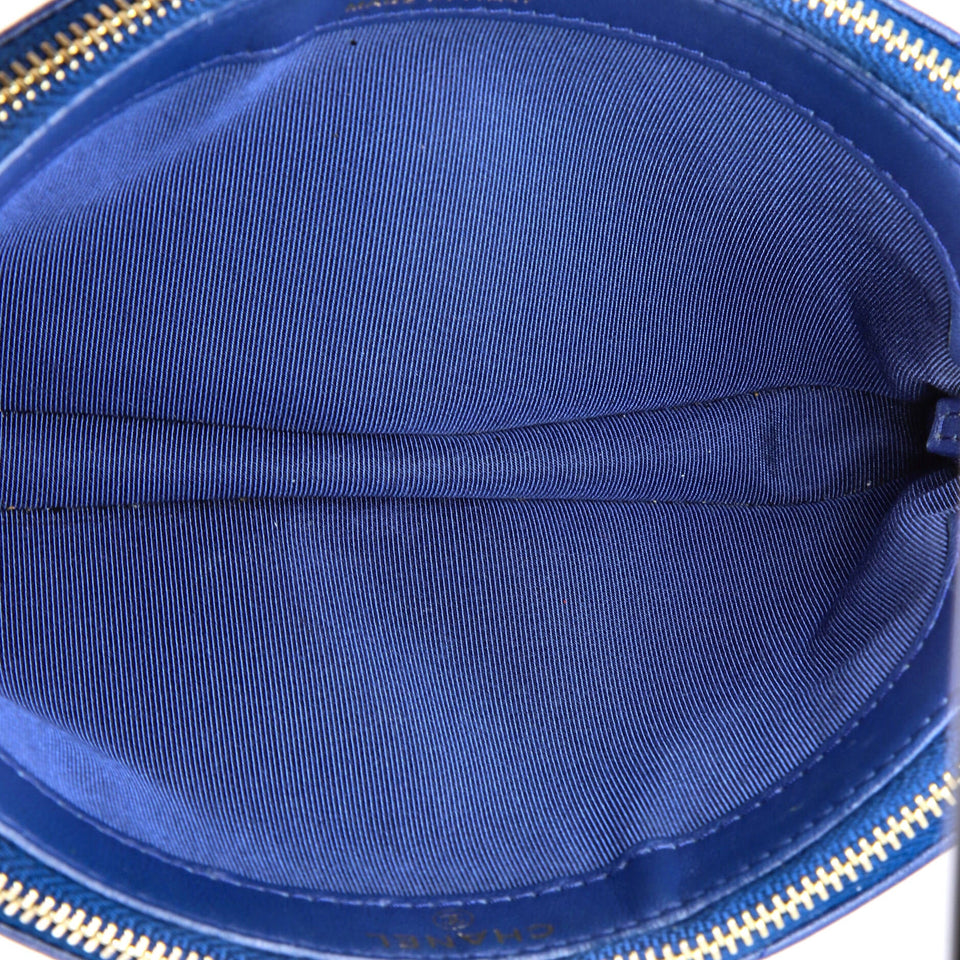 Double Zip Clutch with Chain Quilted Lambskin