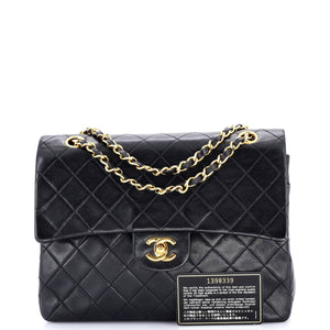 Vintage Square CC Flap Bag Quilted Lambskin Medium