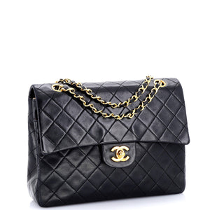 Vintage Square CC Flap Bag Quilted Lambskin Medium