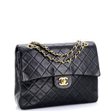 Vintage Square CC Flap Bag Quilted Lambskin Medium