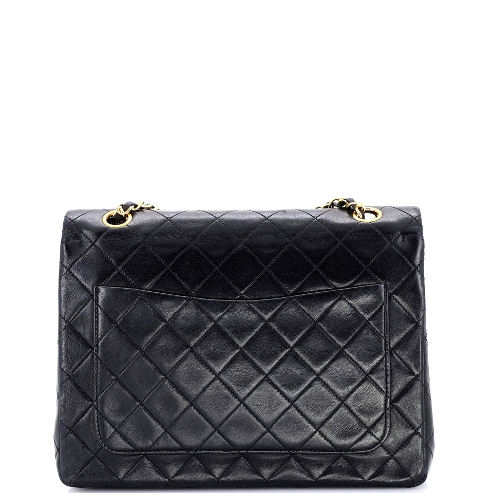 Vintage Square CC Flap Bag Quilted Lambskin Medium