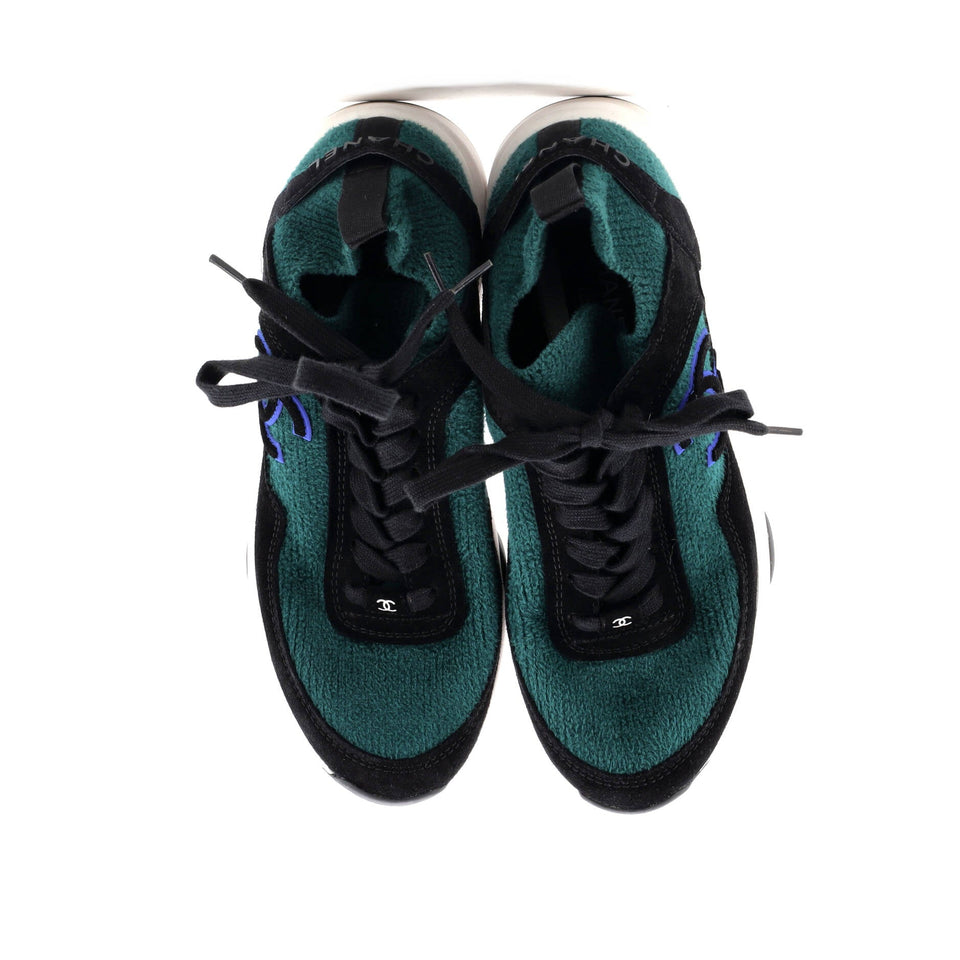 Women's CC Low-Top Sneakers Suede and Knit Fabric