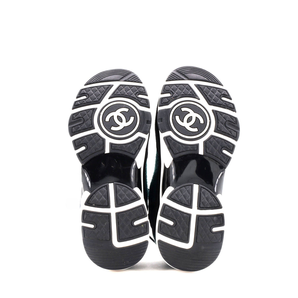 Women's CC Low-Top Sneakers Suede and Knit Fabric