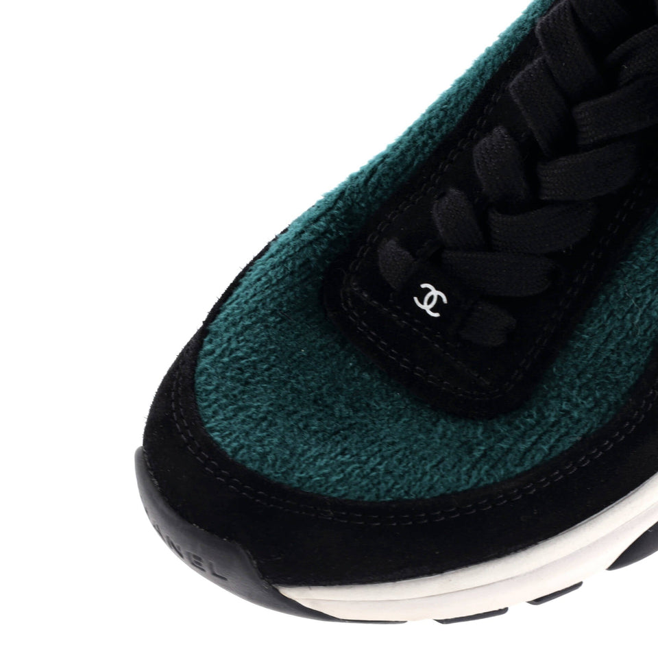 Women's CC Low-Top Sneakers Suede and Knit Fabric