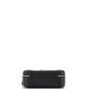 Filigree Vanity Case Quilted Caviar Medium