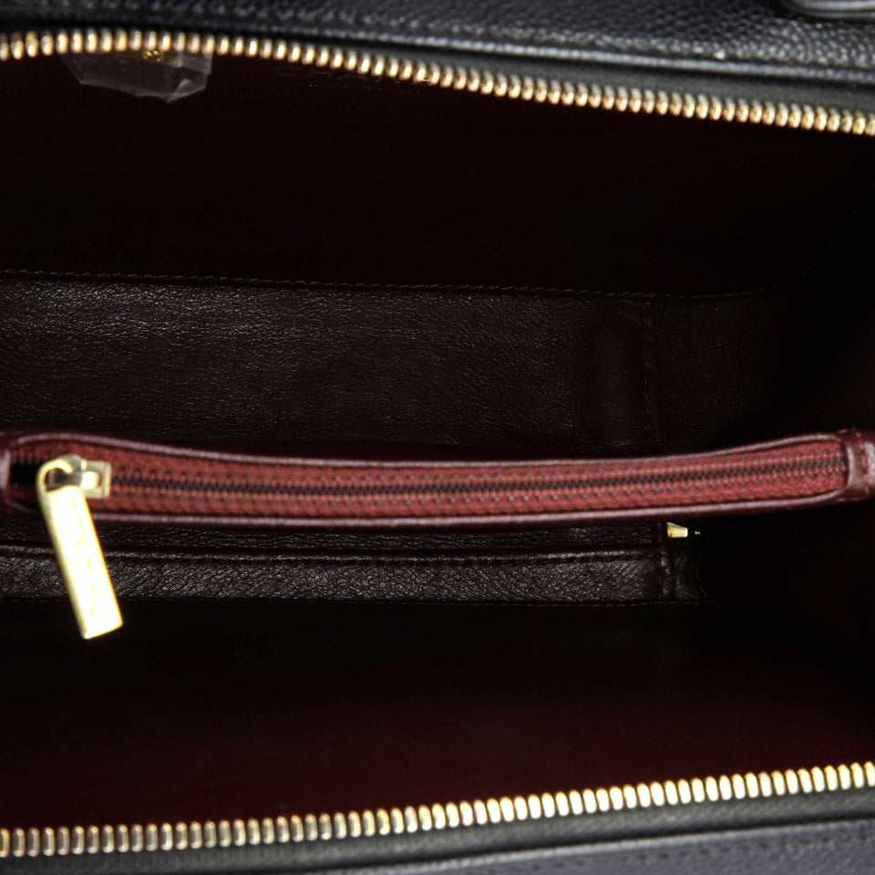 Filigree Vanity Case Quilted Caviar Medium