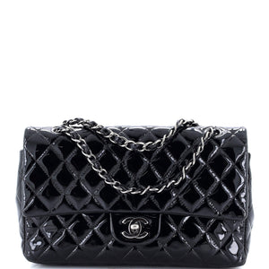Classic Double Flap Bag Quilted Patent Medium
