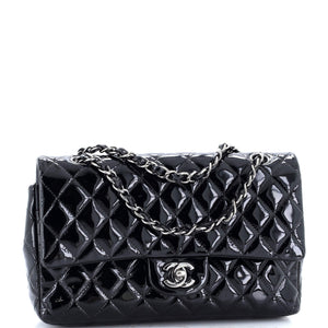 Classic Double Flap Bag Quilted Patent Medium