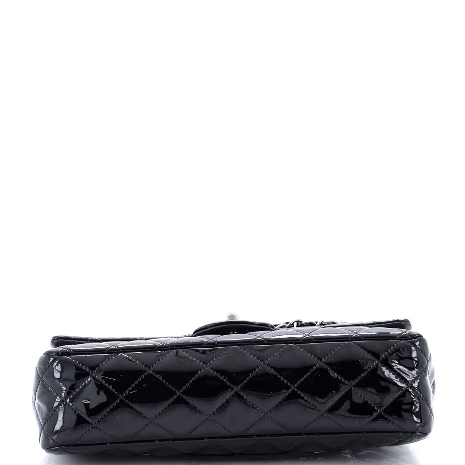 Classic Double Flap Bag Quilted Patent Medium