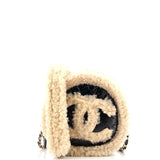 CC Mania Round Crossbody Shearling and Crumpled Sheepskin Mini