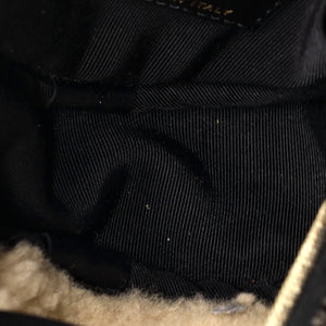 CC Mania Round Crossbody Shearling and Crumpled Sheepskin Mini