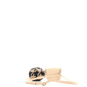 CC Waist Bag with Coin Purse Quilted Lambskin and Tweed