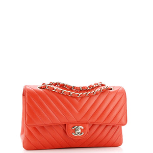 Classic Double Flap Bag Chevron Lambskin Medium