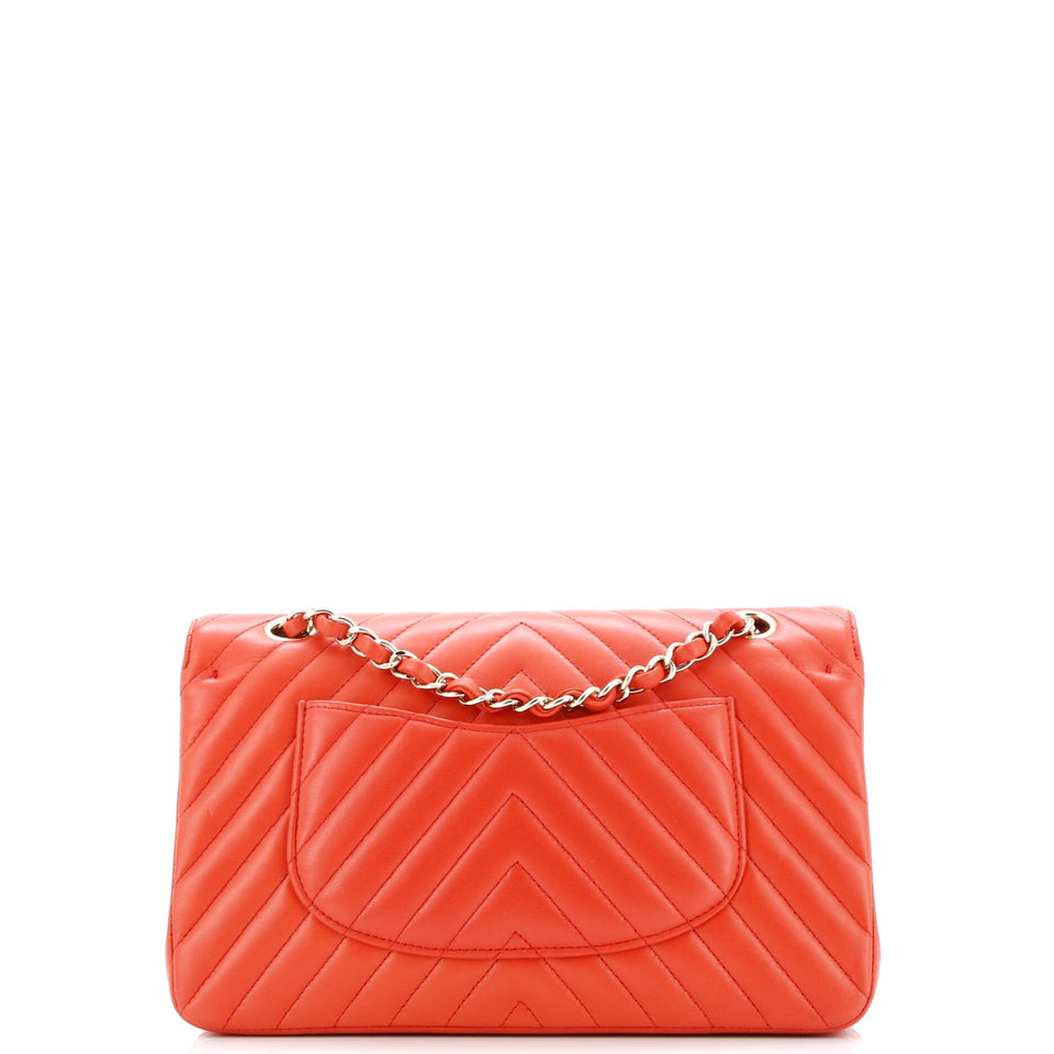 Classic Double Flap Bag Chevron Lambskin Medium