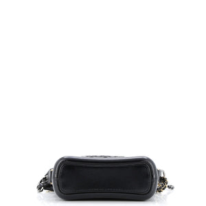 Gabrielle Hobo with Logo Handle Laser Cut Calfskin and Wool Felt Small