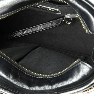 Gabrielle Hobo with Logo Handle Laser Cut Calfskin and Wool Felt Small