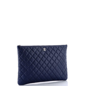 O Case Clutch Quilted Caviar Large