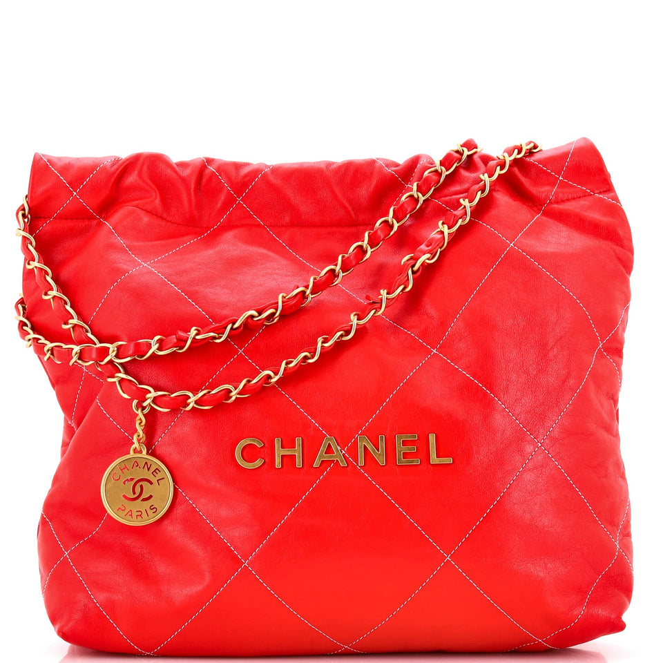 22 Chain Hobo Quilted Calfskin Small