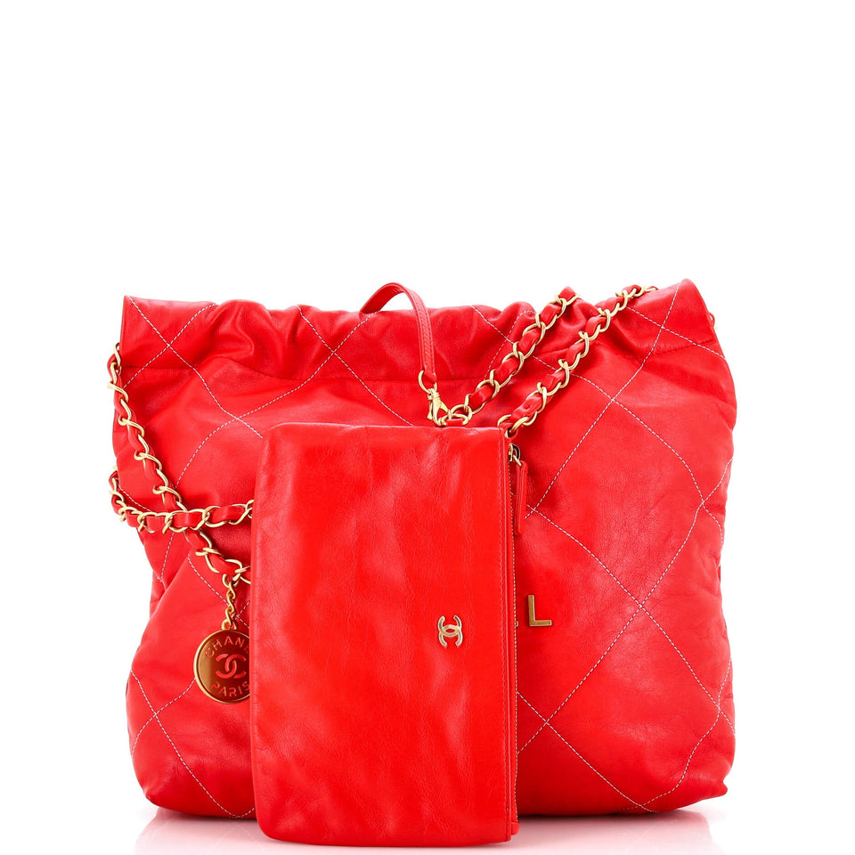 22 Chain Hobo Quilted Calfskin Small