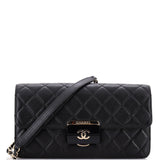 Beauty Lock Flap Bag Quilted Sheepskin Medium