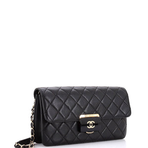 Beauty Lock Flap Bag Quilted Sheepskin Medium