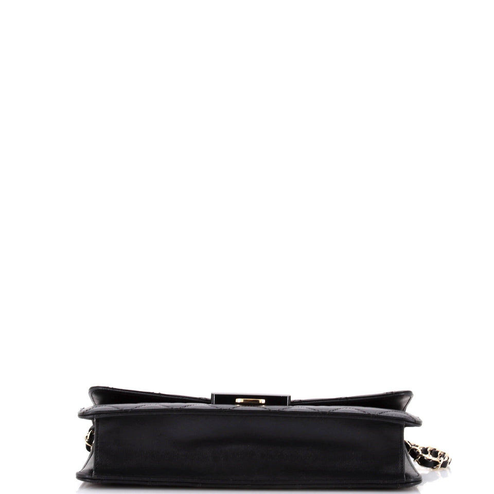 Beauty Lock Flap Bag Quilted Sheepskin Medium