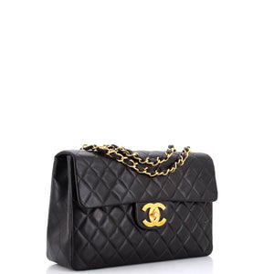 Vintage Classic Single Flap Bag Quilted Lambskin Maxi