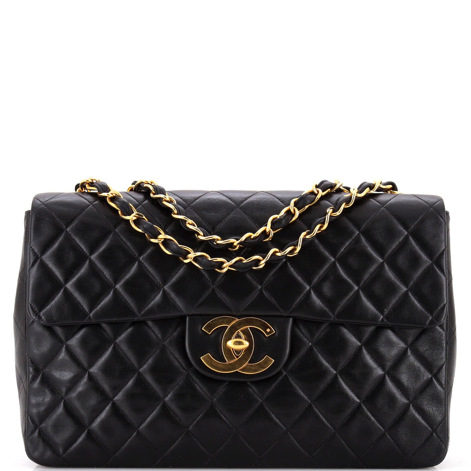 Vintage Classic Single Flap Bag Quilted Lambskin Maxi