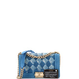 Boy Flap Bag Pleated Fringe Denim Old Medium