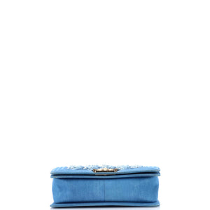 Boy Flap Bag Pleated Fringe Denim Old Medium