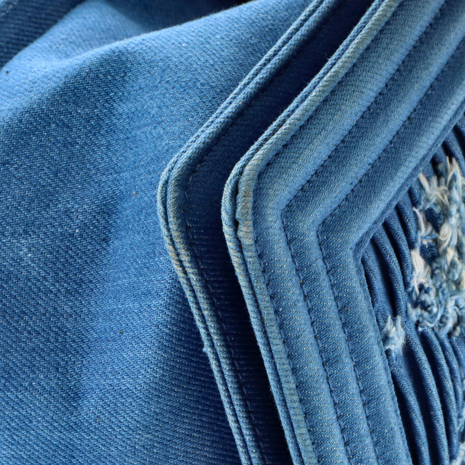 Boy Flap Bag Pleated Fringe Denim Old Medium