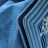 Boy Flap Bag Pleated Fringe Denim Old Medium